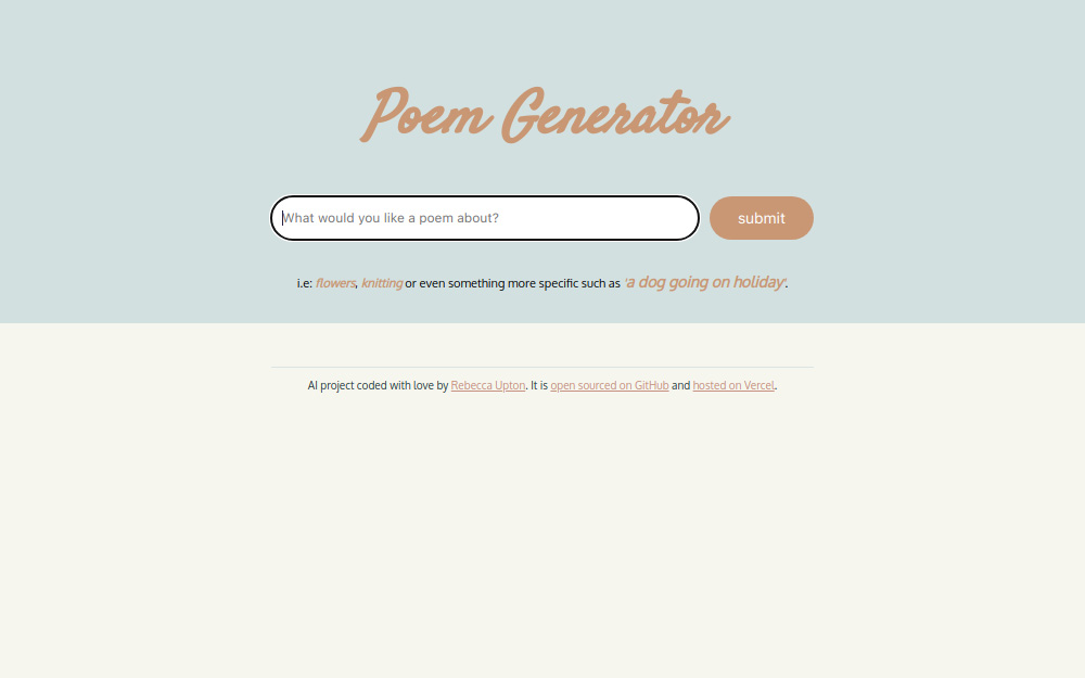 Poem Generator